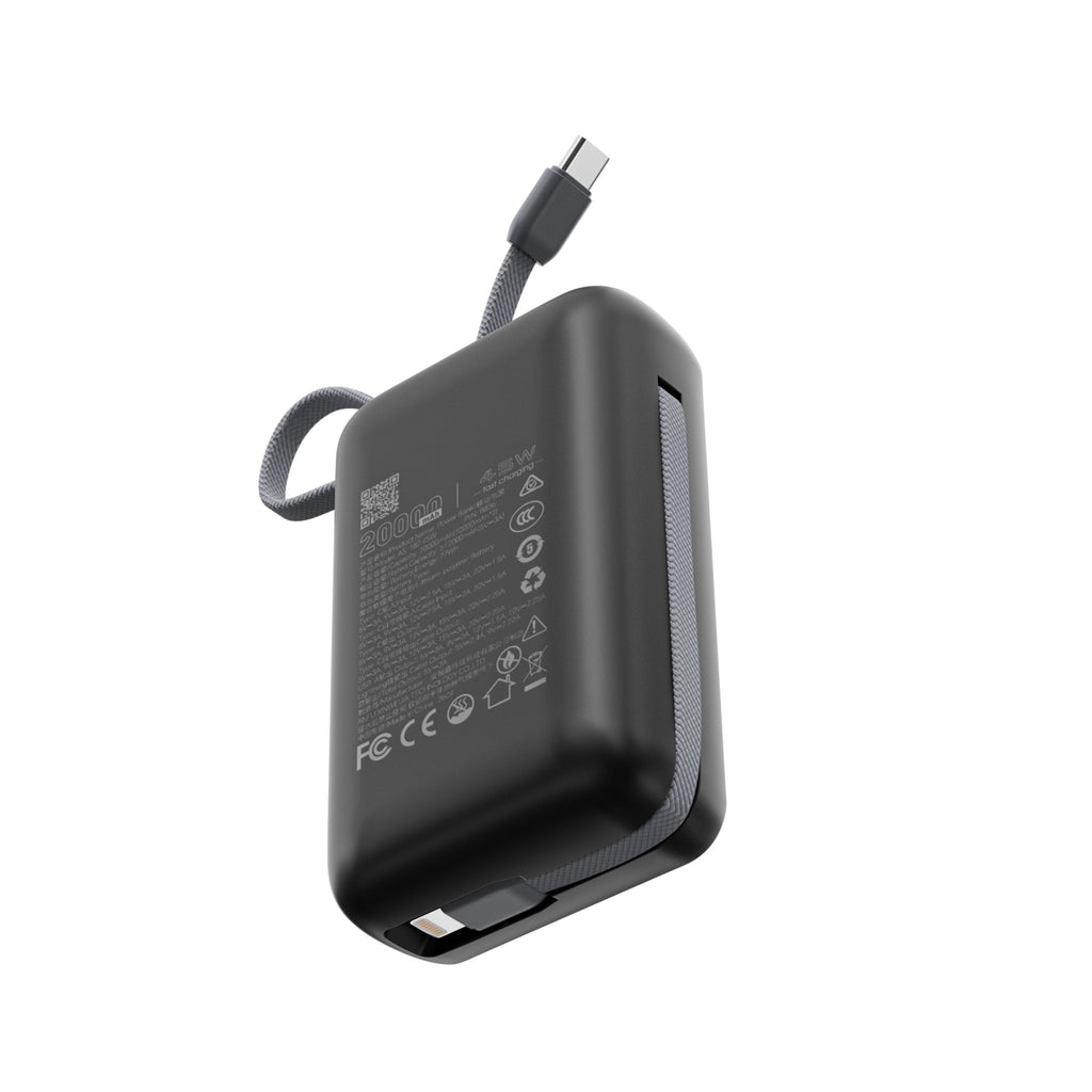 Choetech PowerLeap 20000mAh 45W Power Bank with USB-C and Lightning Cables