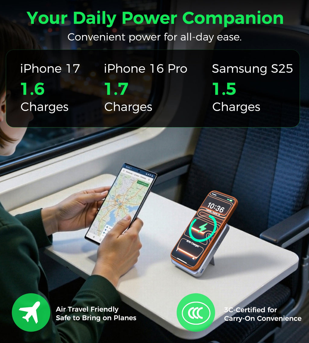 Choetech MagLeap 10000mAh Qi2.2 Certified 25W Magnetic Wireless Charger PD45W Power Bank