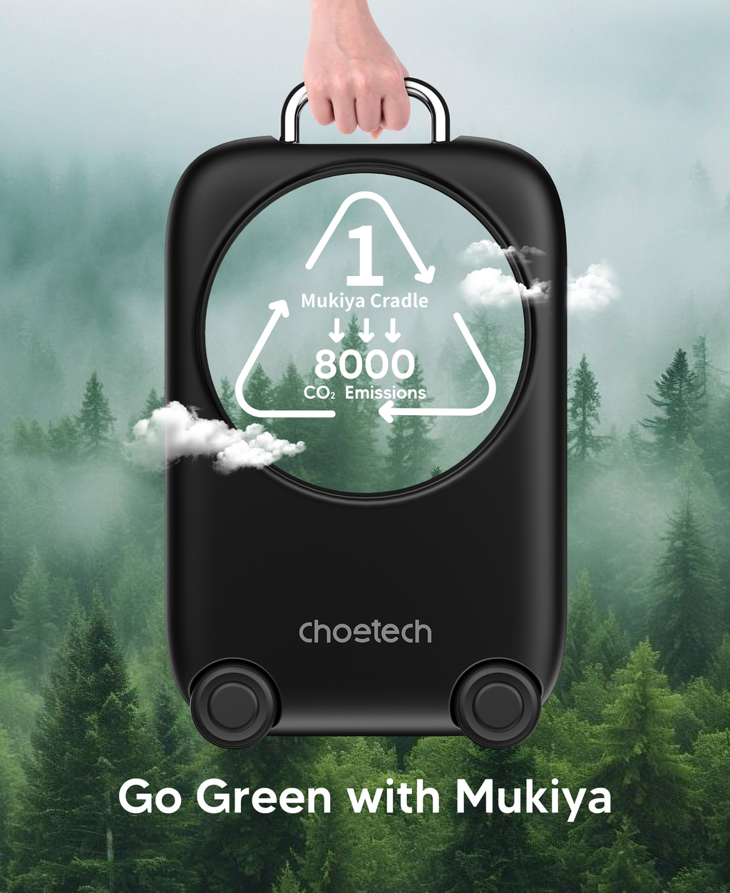 Choetech MagLeap 15W Qi2 Compatible Travel 3-in-1 Foldable Magnetic Wireless Charger